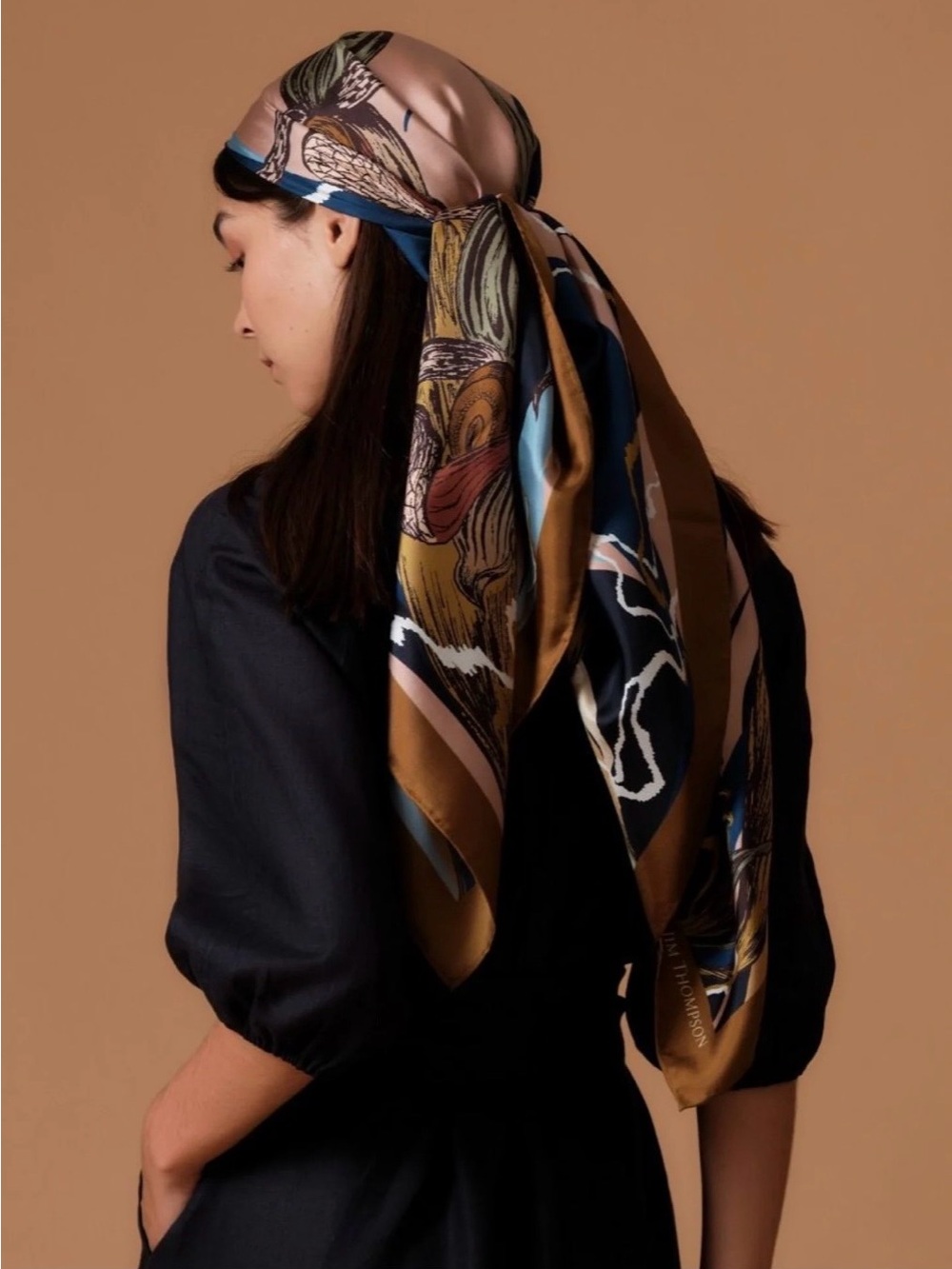 Jim Thompson “Slipper Orchid” Silk Scarf - Picture 13 of 13